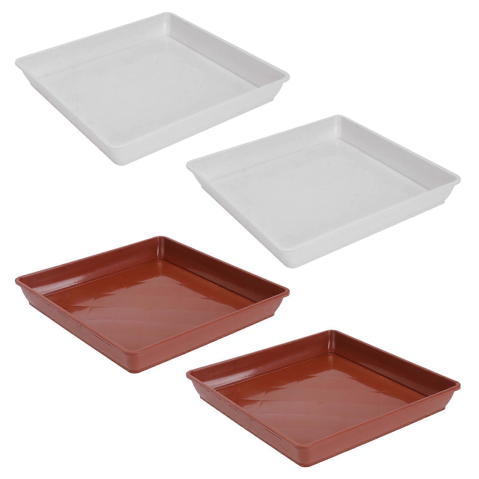 Plastic Flower Pot Tray for Gardening Use 8Pcs Thickened Square Bonsai Tray