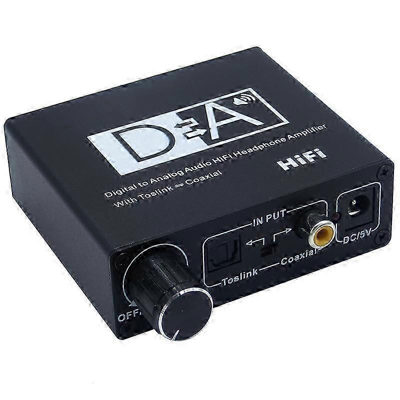 Hifi DAC Amp Digital to Analog Audio Converter RCA 3.5mm Headphone Amplifier Toslink Optical Coaxial