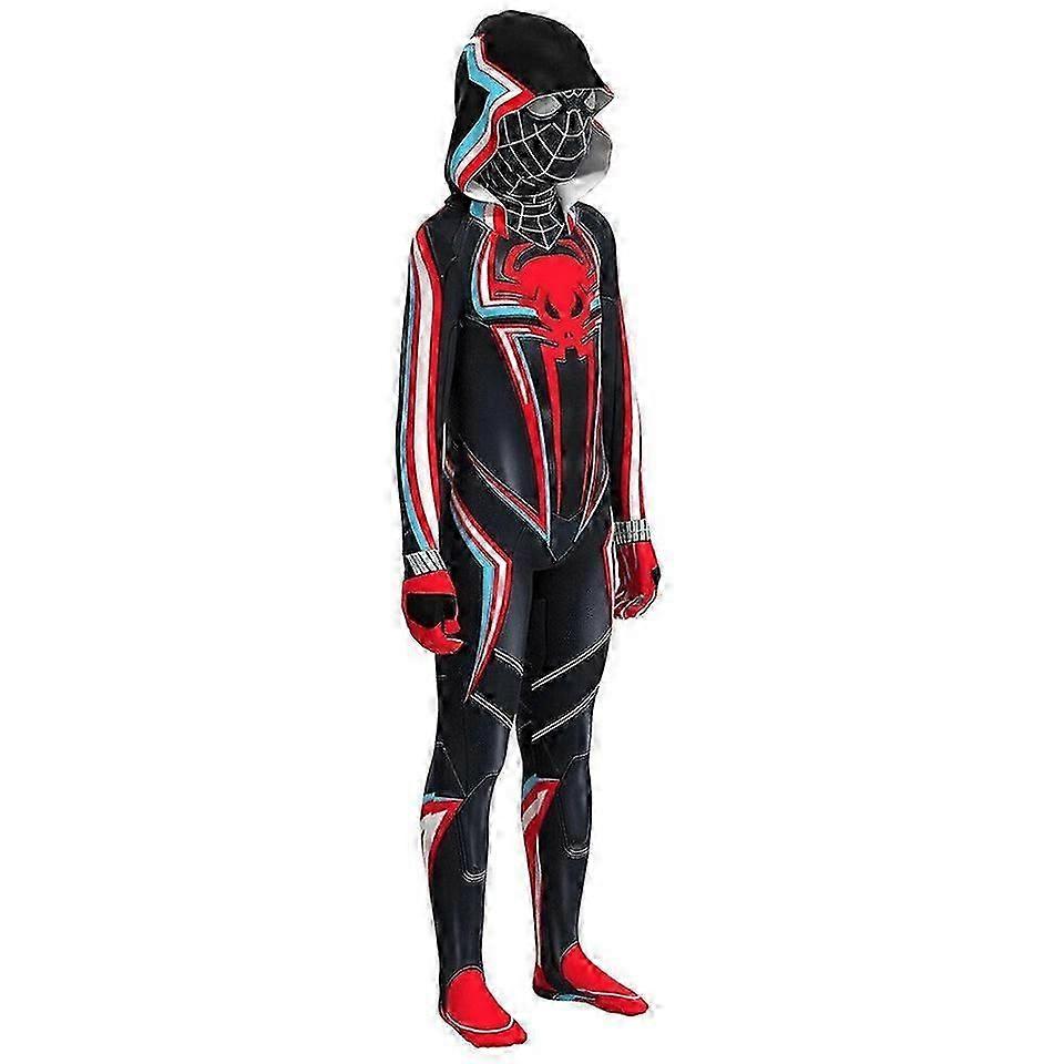 Kids Spiderman Miles Morales 2099 Suit Bodysuit Cosplay Outfits Halloween Suit Y