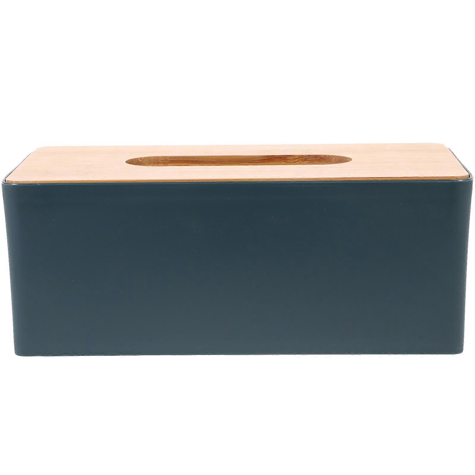 Rectangle Tissue Box Green Modern Storage Box for 5Pcs Use