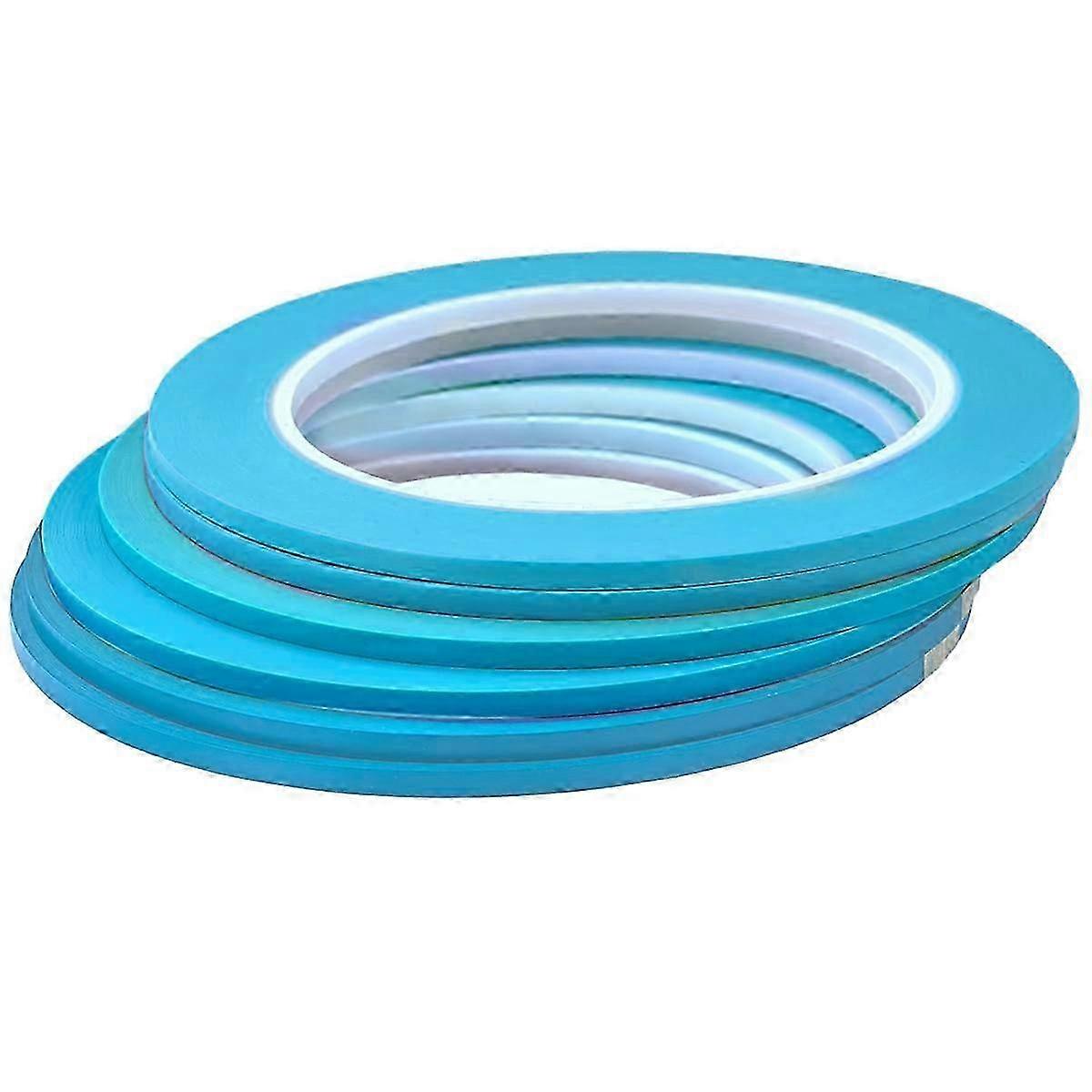 6 Rolls Fine Line Tape High-Temp Viny Fineline Masking Tape Painters Tape Blue (1/8 Inch 6pcs) 26s