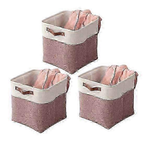 3Pcs Storage Baskets with Reinforced Handle Large Capacity Foldable Design Multipurpose Toys Clothes 2025