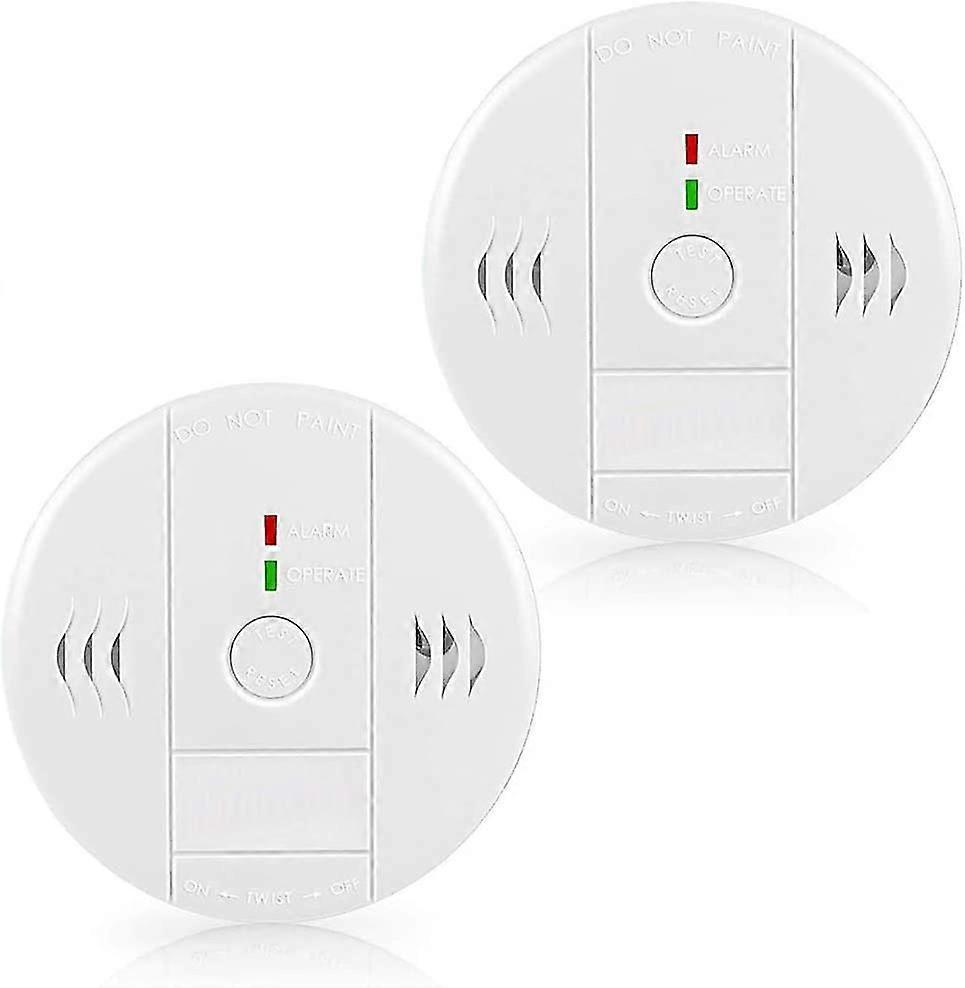 Combination Smoke And Carbon Monoxide Detector Alarm, 2-pack  Beeps Warning Smok