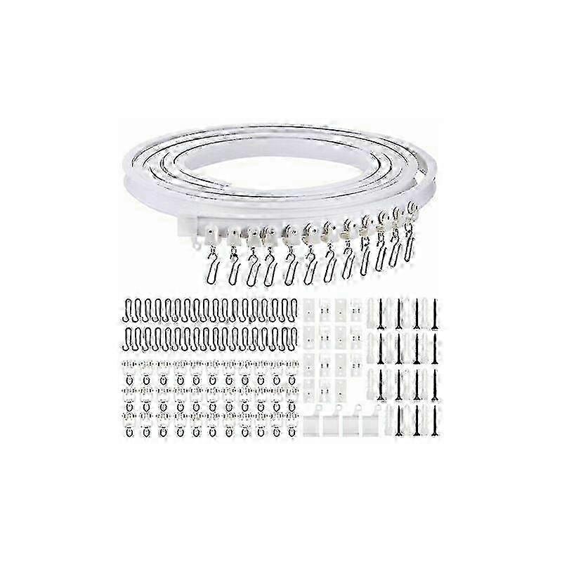 For 5 Metre Folding Curved Ceiling Track - Flexible Track for Curtains, Room Dividers, Bed Curtains,