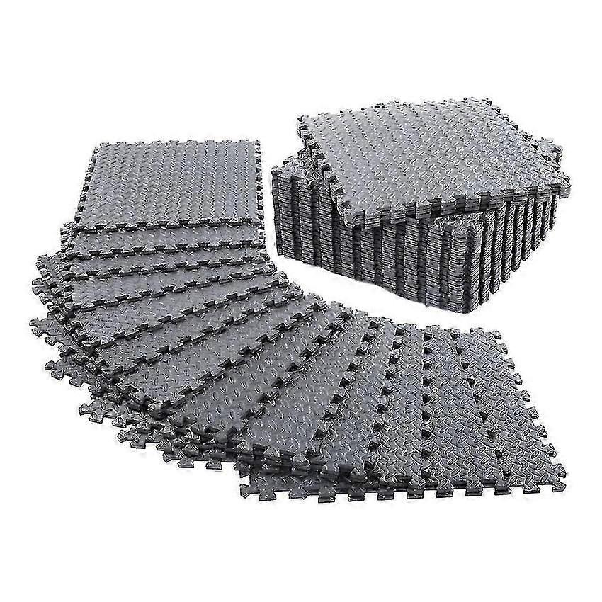 12 Pack Floor Exercise Mat for Home Gym Yoga and Weights Workout