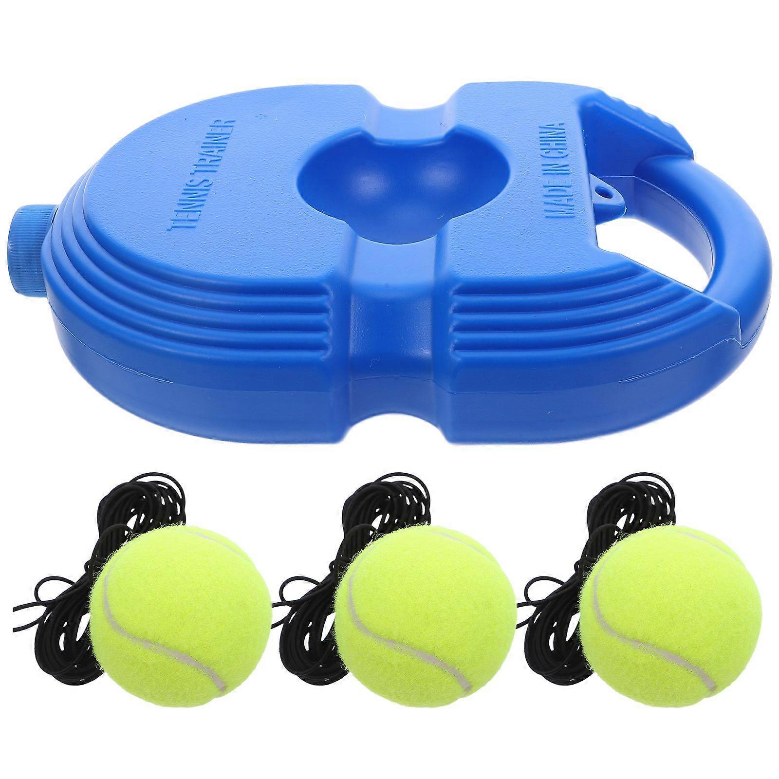 1 Set Tennis Trainer Rebounder Set For Beginners - High Bounce Training Balls With Non-Slip Base And Elastic String - Portable Tennis Training Equipme