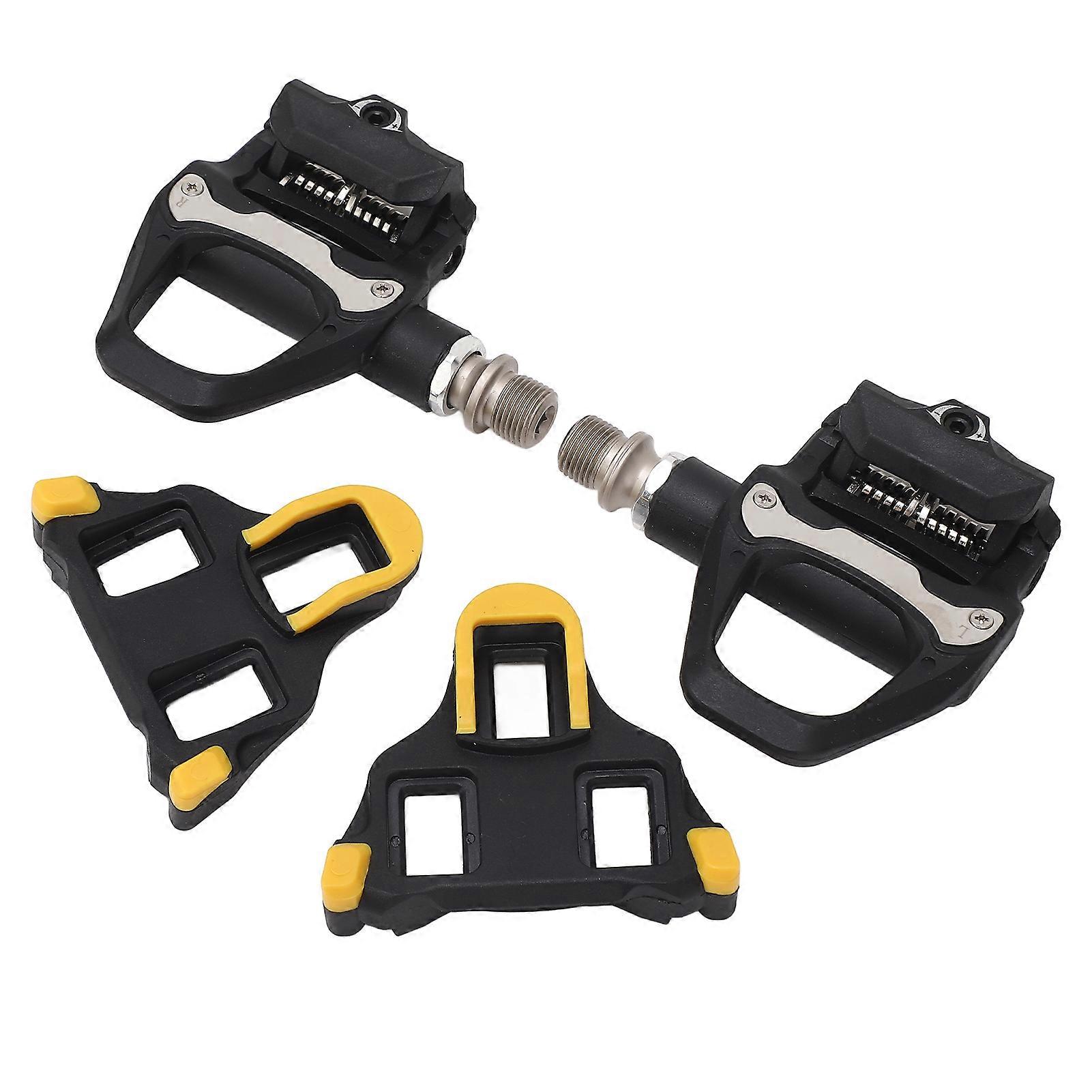 Road Bike Pedals with SPD System Adjustable Tension Chrome Moly Axle Efficient Self Locking Bicycle Pedals 