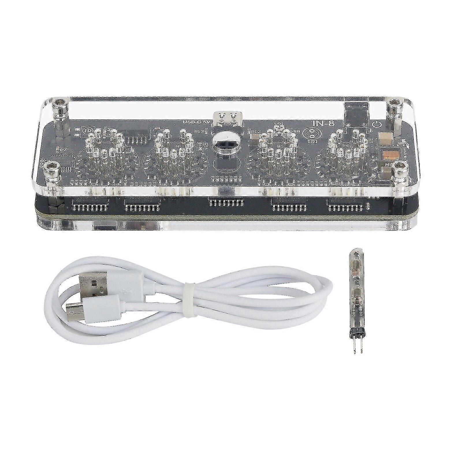 IN-8 4-Digit Nixie Tube Clock Innovative Desktop Clock Sleek Home Decor Basic sz FT