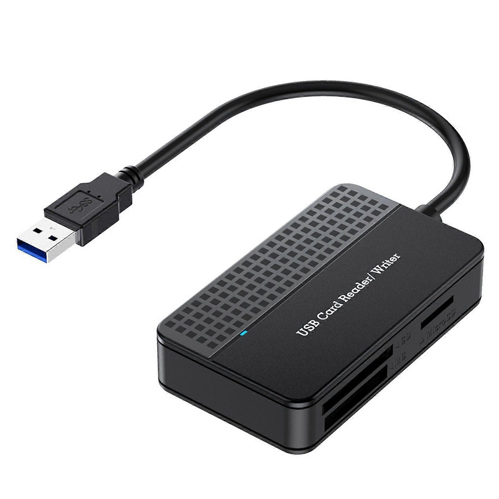 ckepdyeh Reader 4-In-1, TF SD MS Card Reader Multi Card Adapter External for Computer Camera USB 3.0 Interface