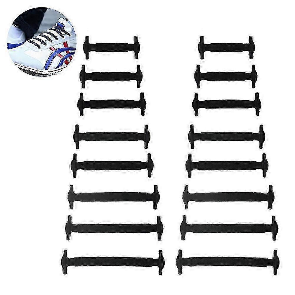 1 pack No Tie Shoelaces for Kids and Adults - Elastic Silicone Laces T-shaped lazy shoelaces