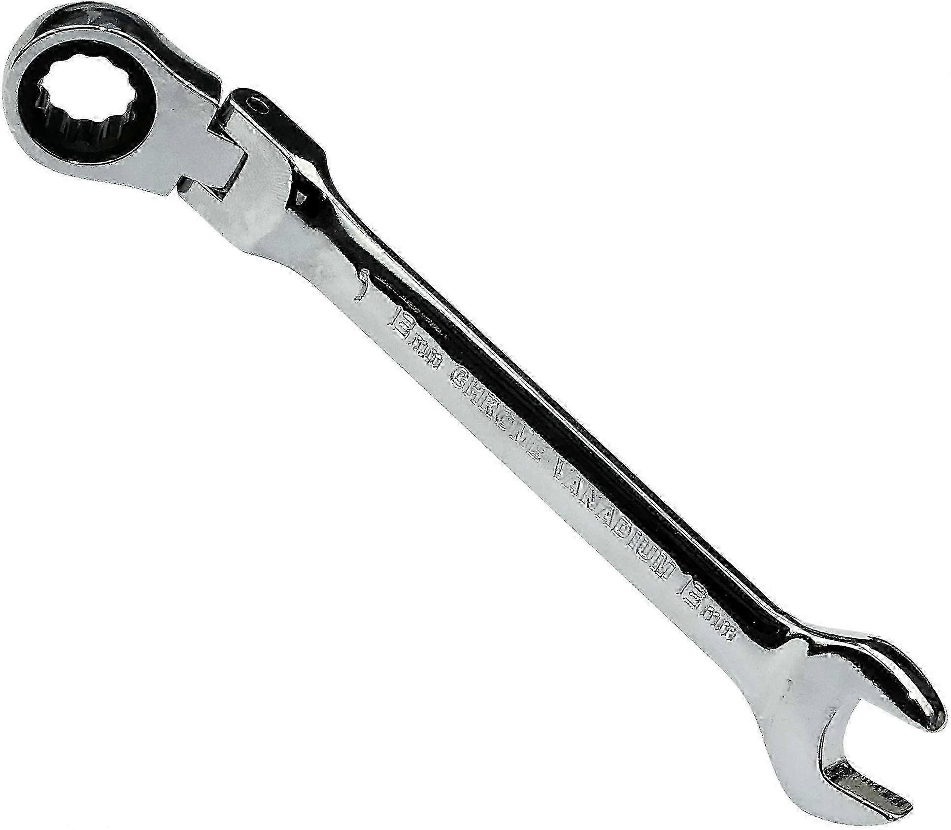 13mm Open End/Classic Combination Open End Wrench - to 13mm Flex/Flexible Head Ratchet Wrench 12 Point Ring/Eye - Non Reversible/Metric - CR-V Steel -