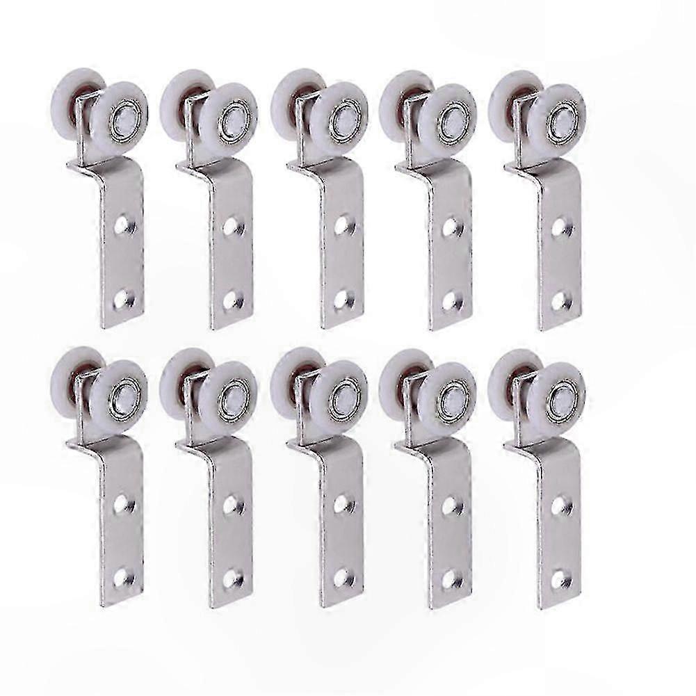 10-Pack Adjustable Metal Pulley with Dual Plastic Wheels for Smooth Sliding Applications Edition 1107