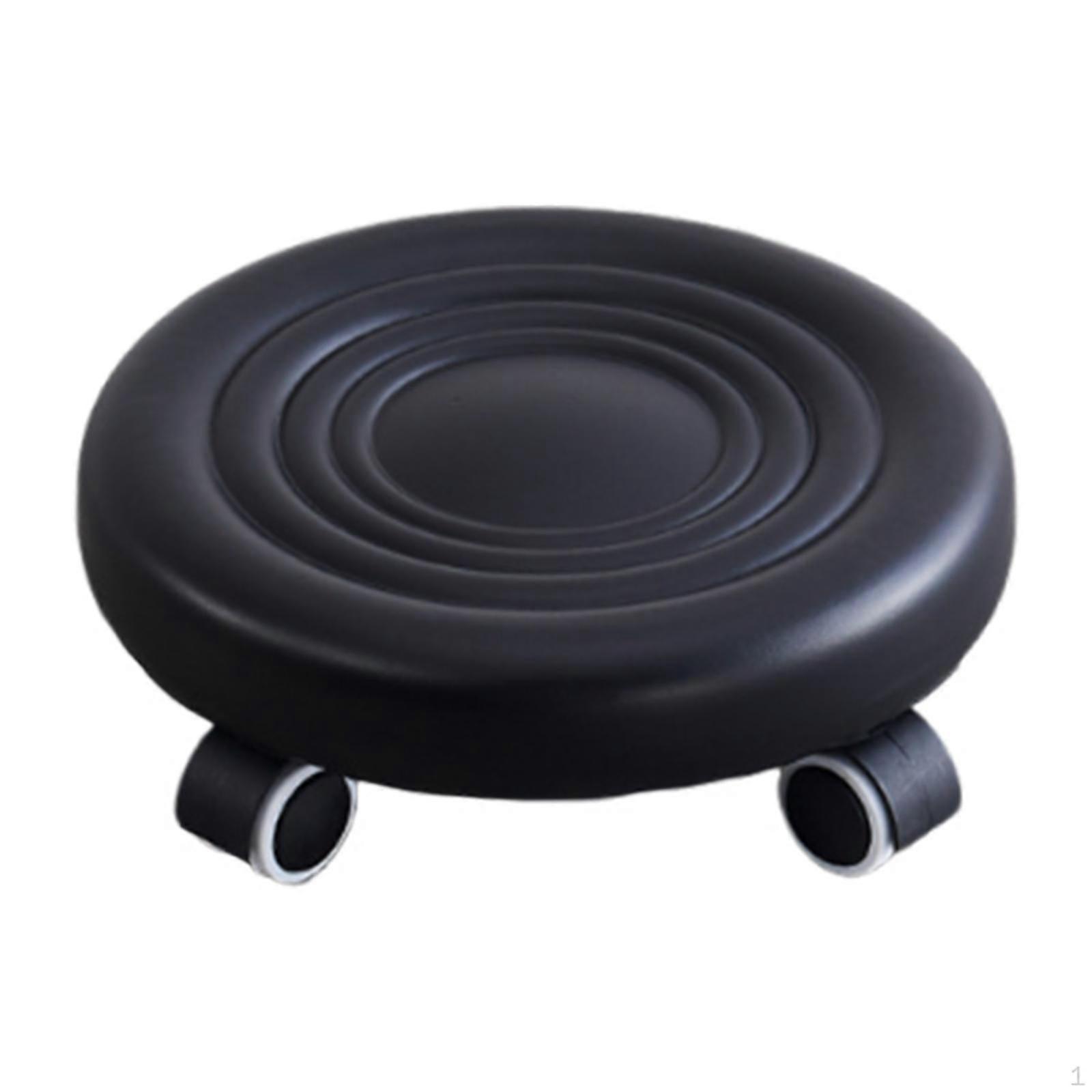 Low Height Rolling Stool Foot Rest with Wheels Movable Thickened Cushion Step Stools Roller