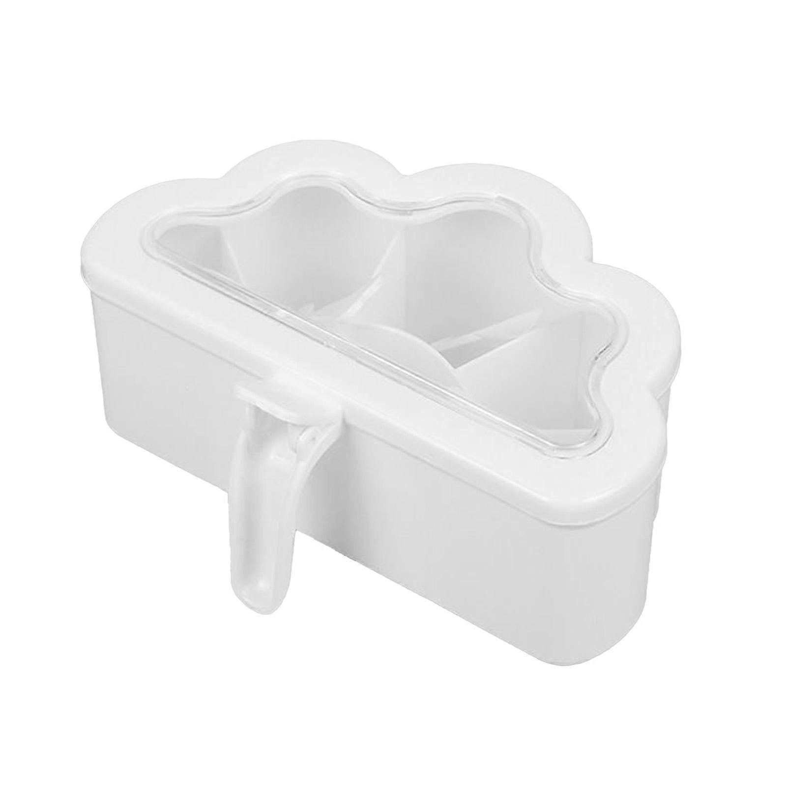 Cloud Shaped Seasoning Box One Piece 6 Compartment Condiment Box with Transparent Lid 6pcs Spoons