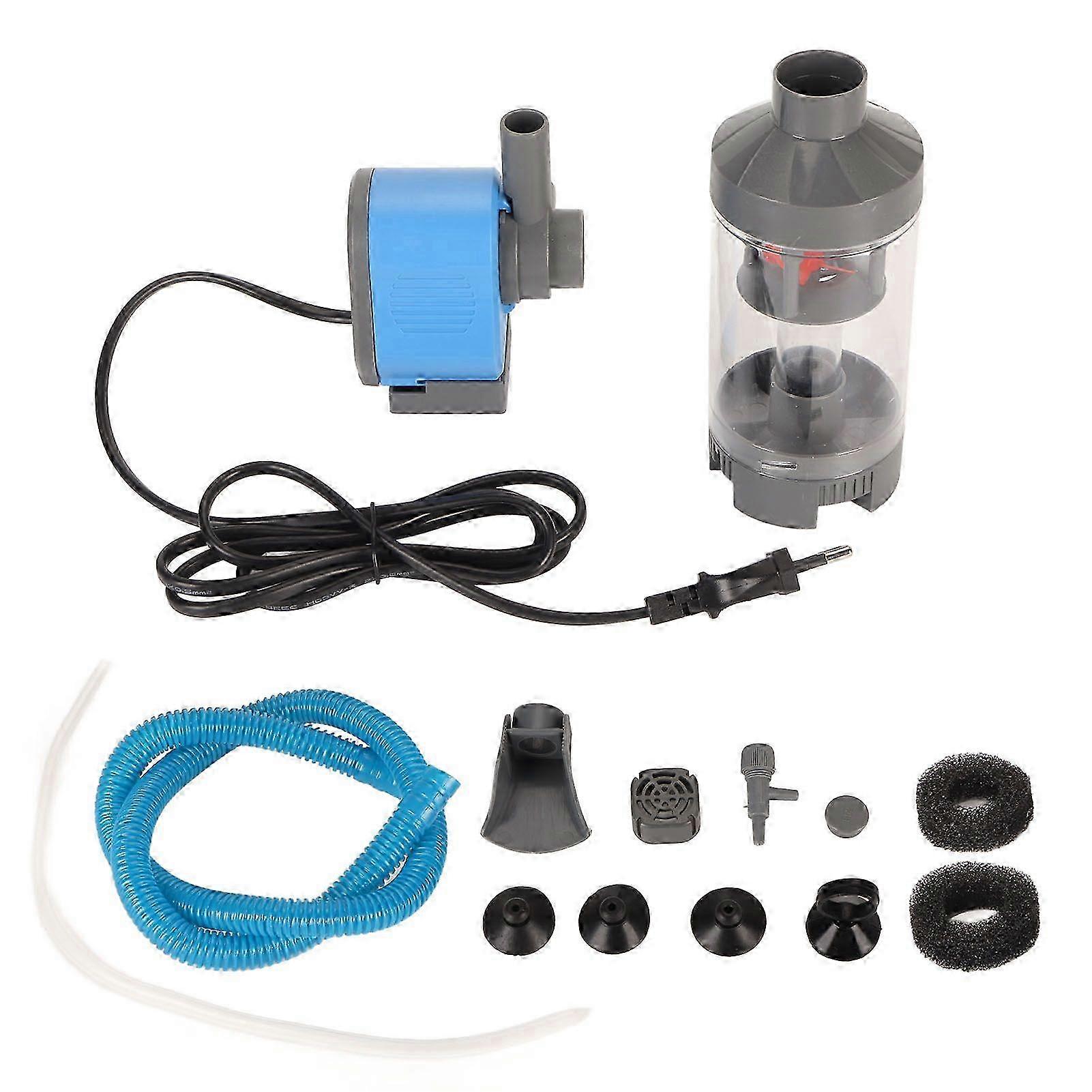 Aquarium Filter Pump Professional Efficient Quiet Oxygenation Water Change Fish Manure Collection 5 in 1 Fish Tank Filter 15W EU Plug 220VHwy