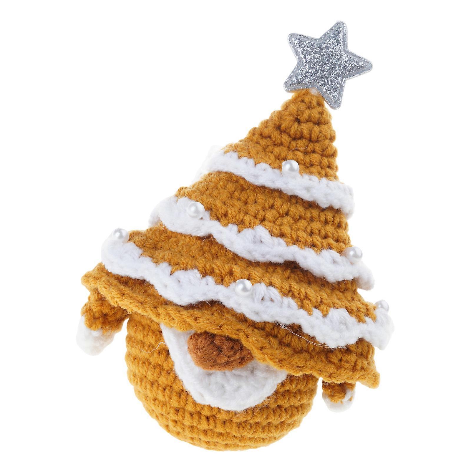 Beginner Christmas Gnomes Crochet Set With Step By Step Guide Soft Cotton Materials Crafting Activity  Yellow