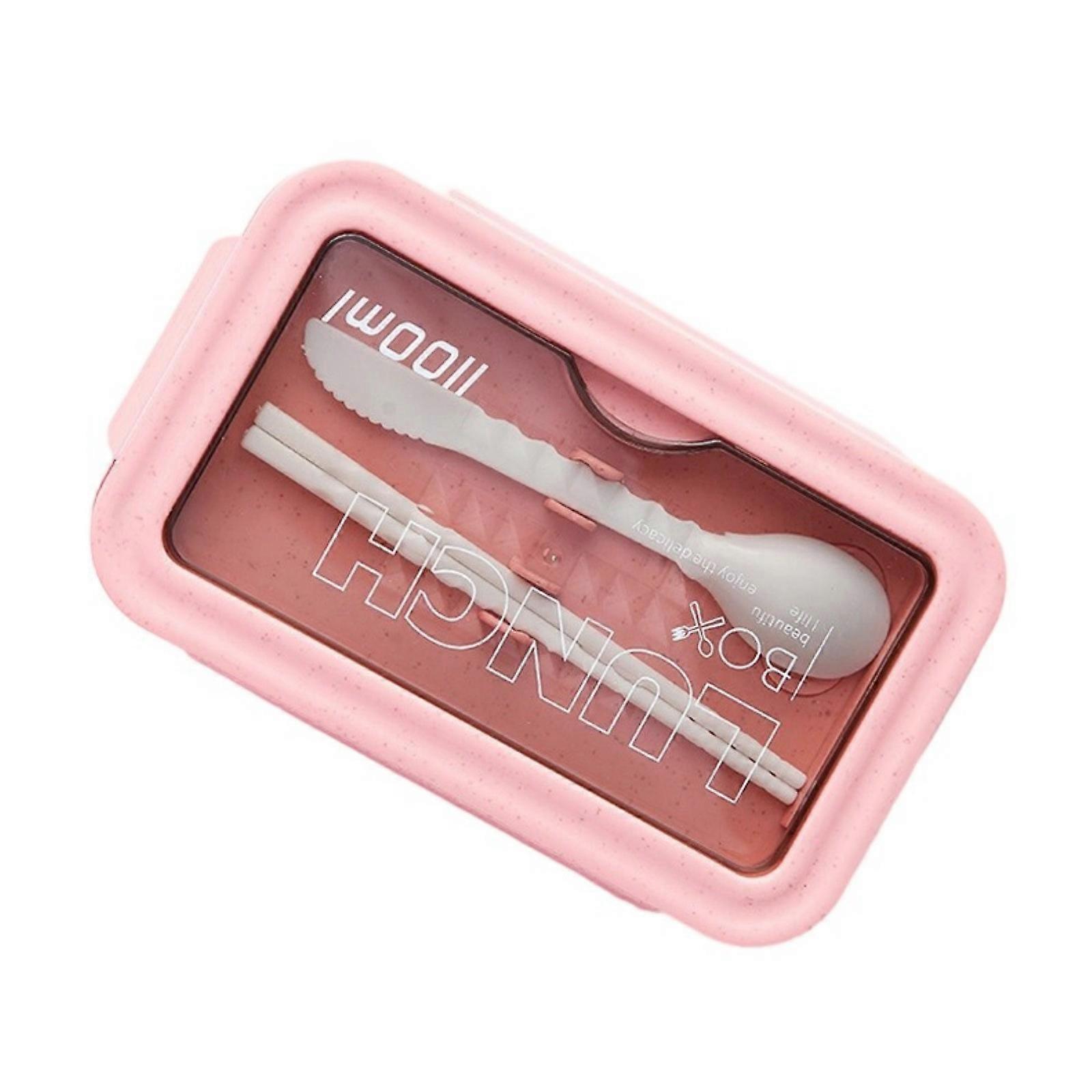 Wheat Fiber Lunch Box Freezers Safe Compartmentalized Food Container With Ergonomic Phone Stand For Commuters  Hawthorn red