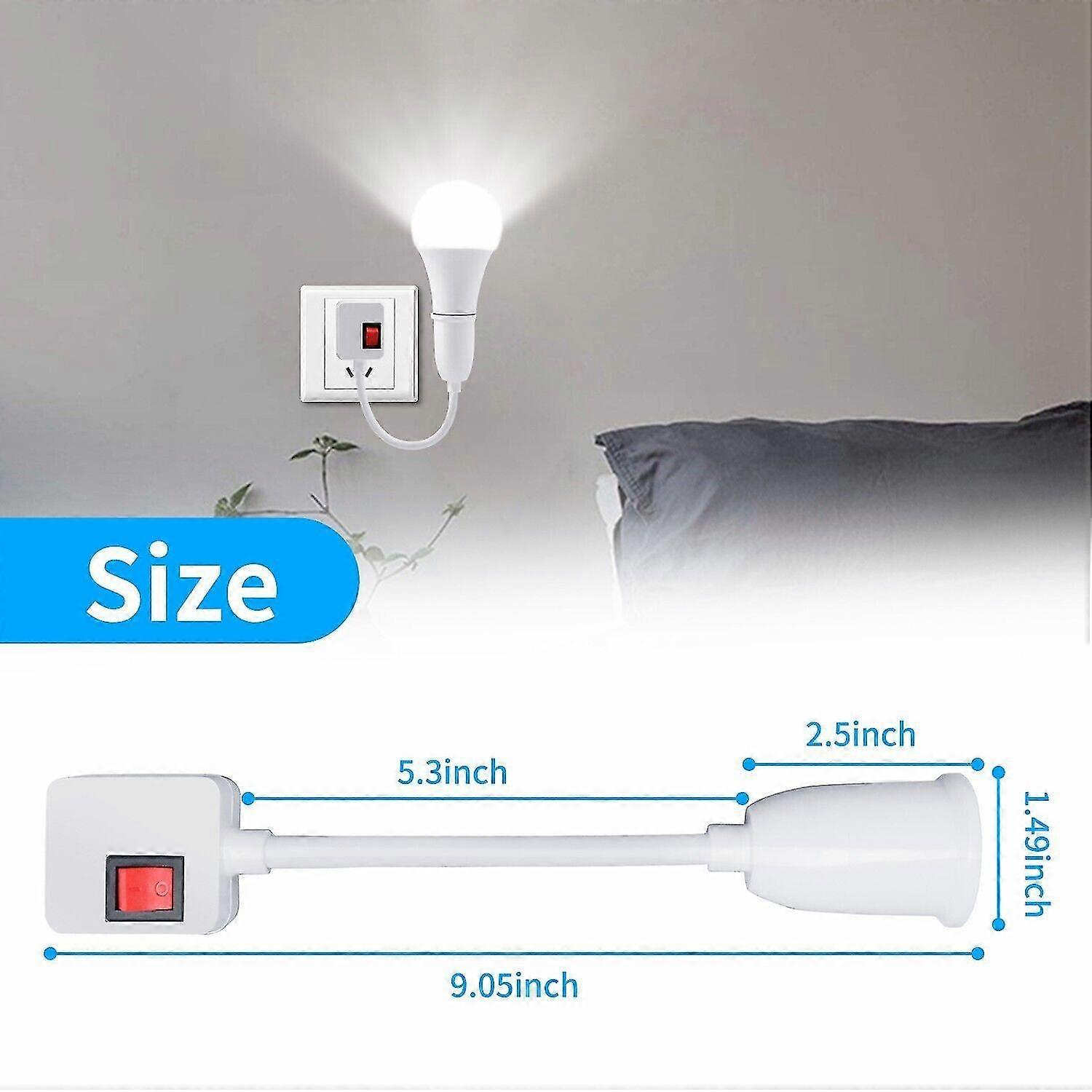 1/2/3 Pack E26 E27 LED Light Bulb Lamp Holder Flexible Extension Adapter Socket