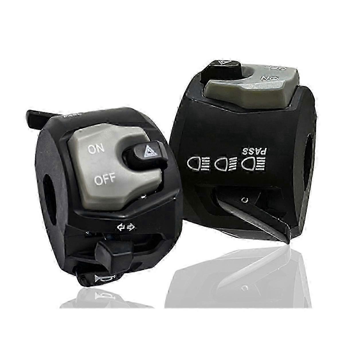 For GSX Handle Bar Switch with Passing Universal Left Side Horn Electric Start Double Flash Light
