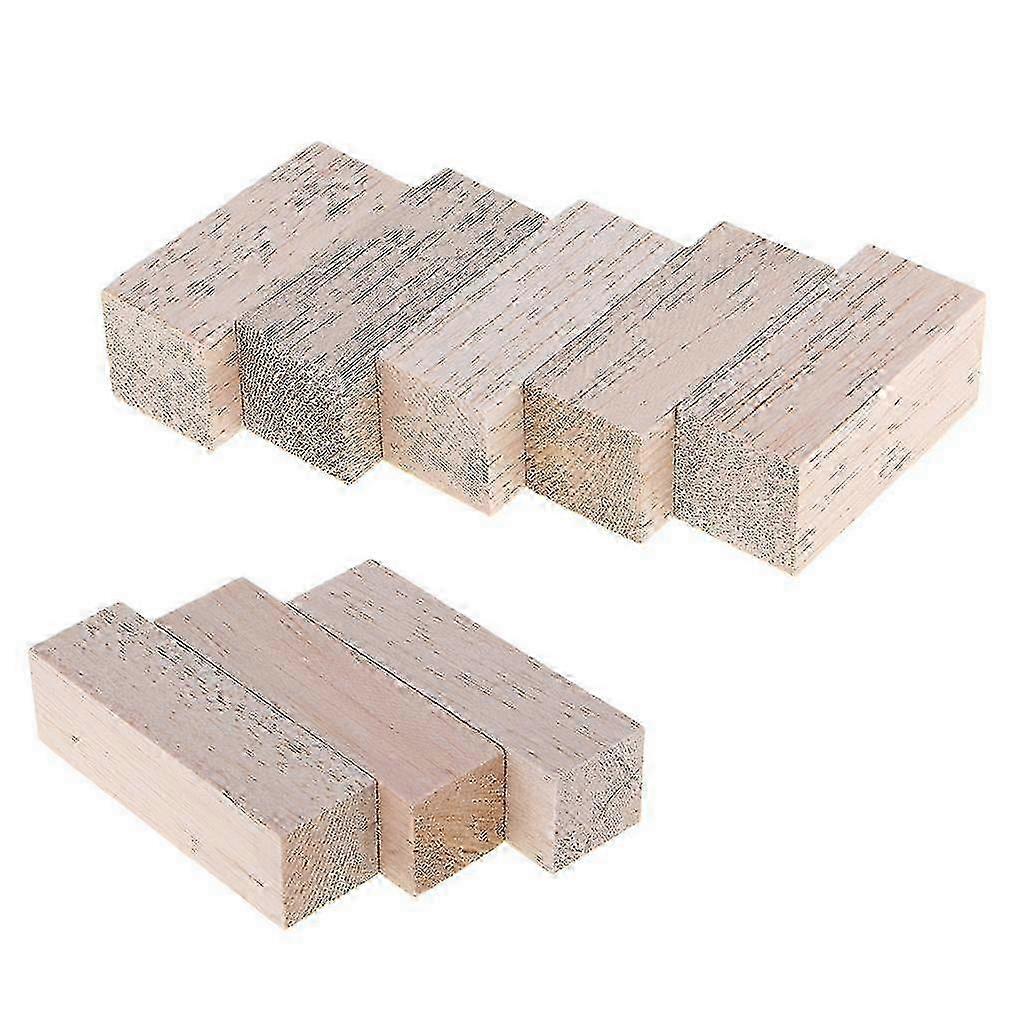 8 Pieces Balsa Wood Blocks DIY Modelling Craft Wood Working Materials 7-10cm