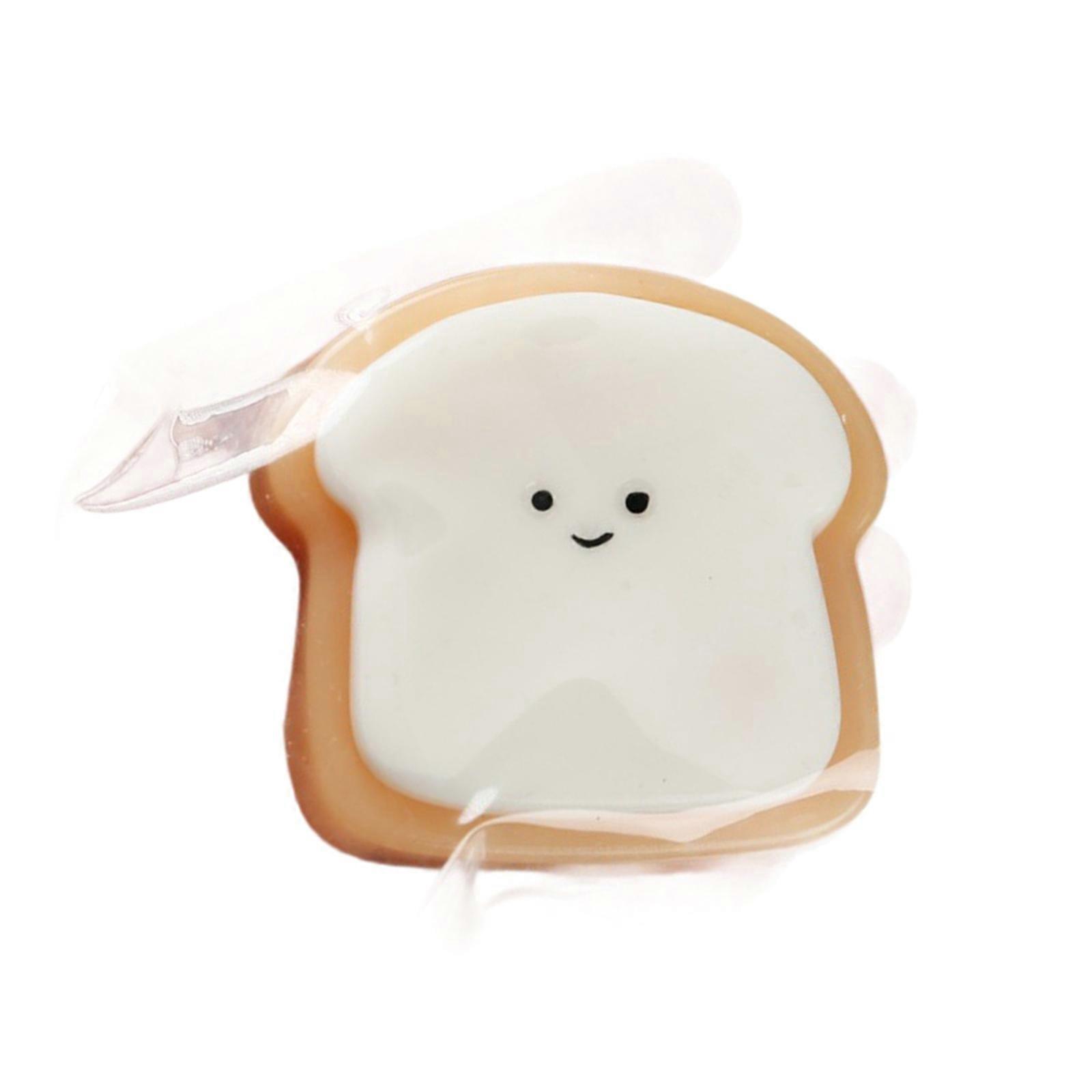 Soft Texture Squeeze Slices Bread Toy Soft Slow Rising Toast Slices Stress Relief Gift For Student and Office Use Multicolor