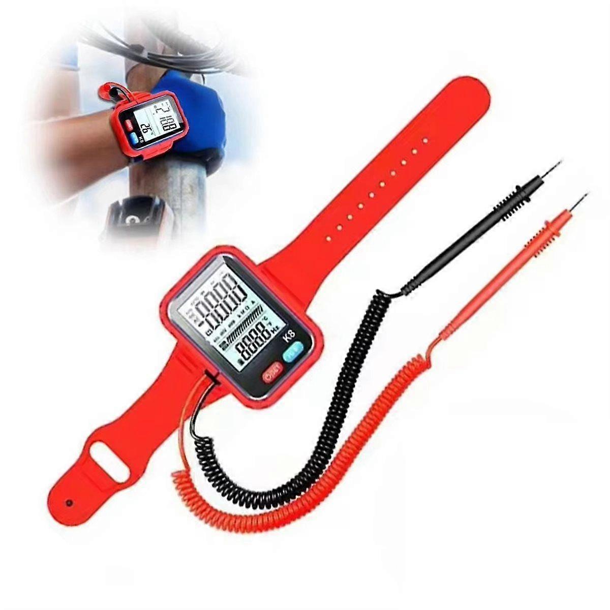 Digital Wristband Multimeter High- Portable Tester for High-Altitude Work Temperature&Frequency
