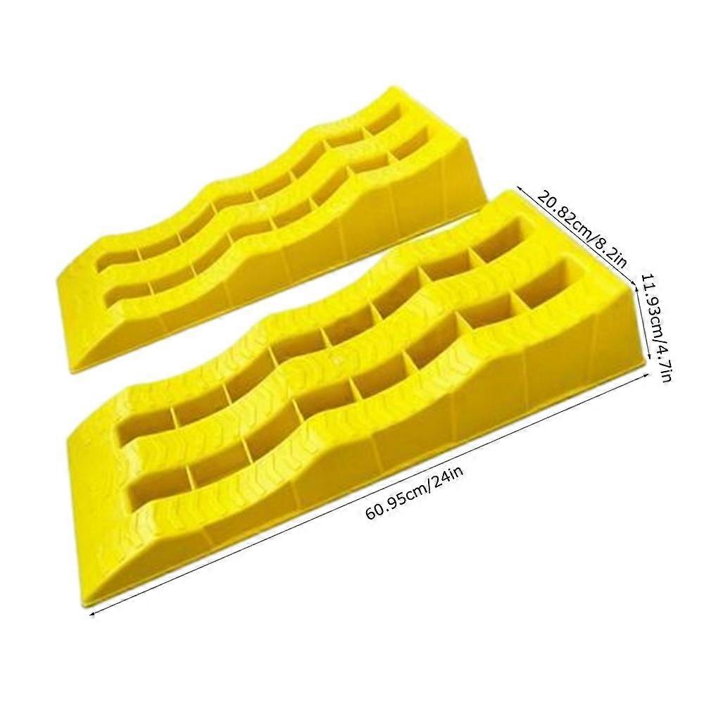 2 buc rampe de nivelare RV Pielote antiderapante Cale pentru roți de anvelope Blocuri de nivelare auto Rampe ușoare de bordură Rampă de prag pentru sarcini grele