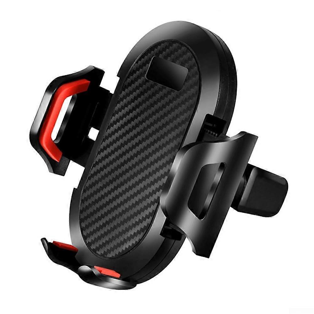 Car Phone Mount Vent Clip with 360° Rotation and Non‑Slip Grip for Secure Driving – Black Red