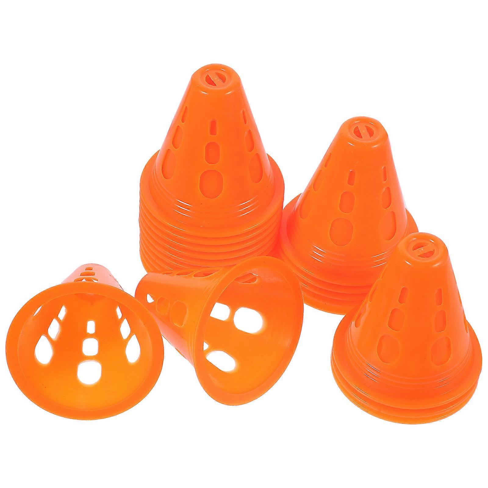 20 قطعة مخاريط التدريب مخاريط بلاستيكية صغيرة خفة الحركة للتزلج على الجليد الرياضي في الهواء الطلق