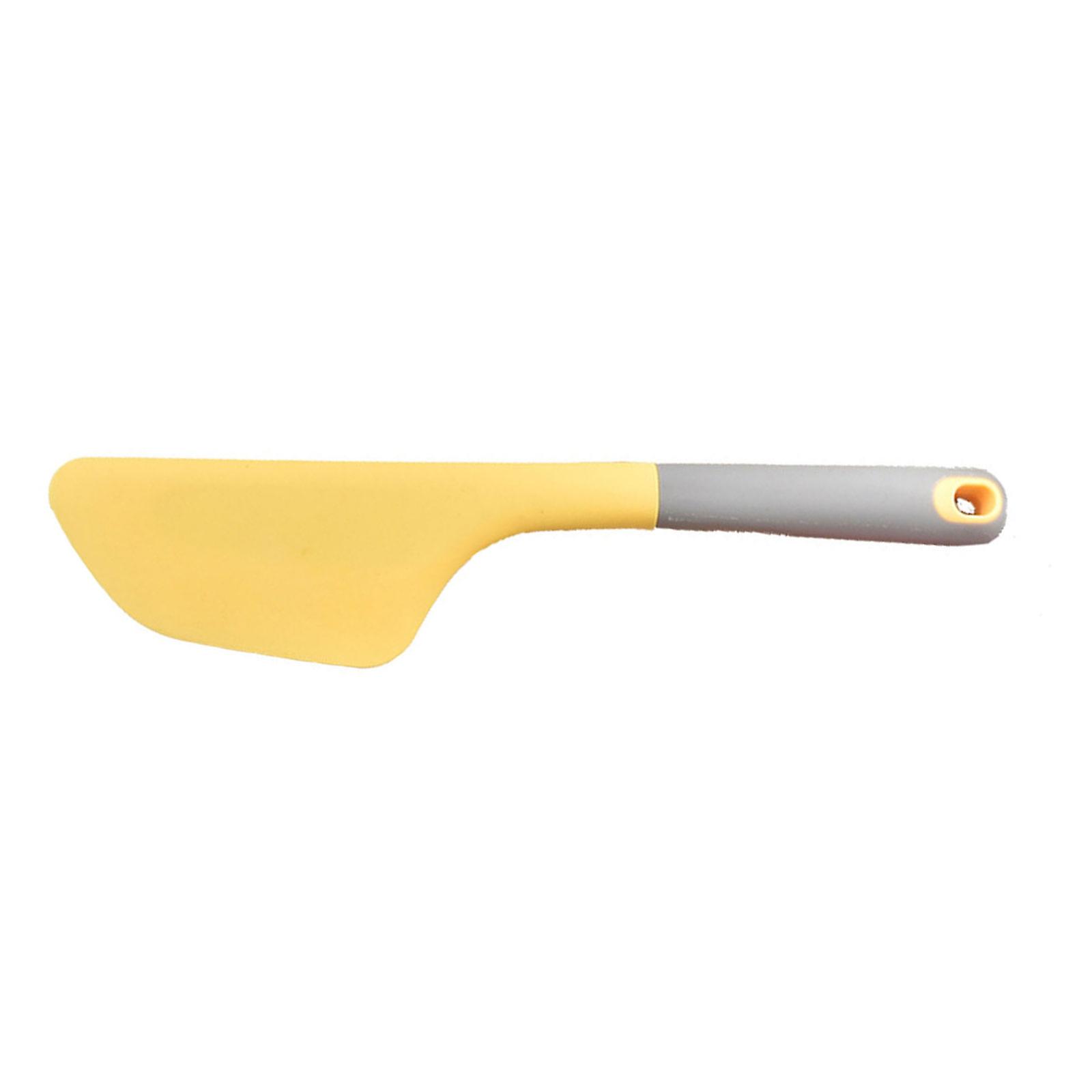 Silicone Cream Baking Scraper Heat Resistant Scraper Non Stick Butter Spatula Kitchen Pastry Scraper Cake Baking Tools  Yellow