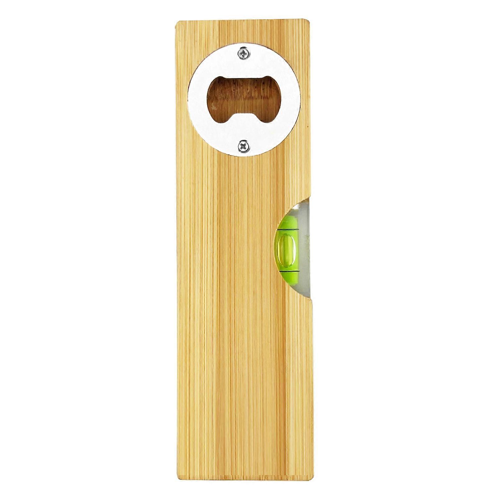 Wood Leveler with Opener Wood Level Tool & Bottle Opener Easy Caps Removal Tool for Precise Measurements & Easy Removal Multicolor