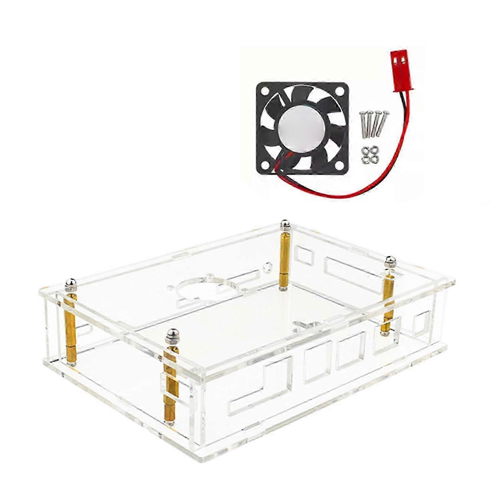 Acrylic Protective Case Heat Dissipation Enclosure For Banana Pi For BPI F3 Development Board With Cooling Fan