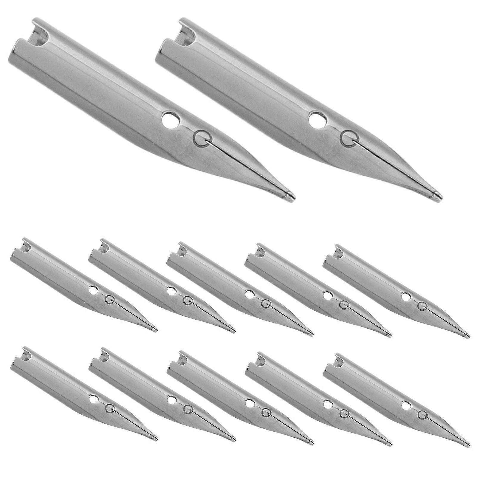 40Pcs Silver Dip Pen Nibs for Calligraphy Replacement with Precision