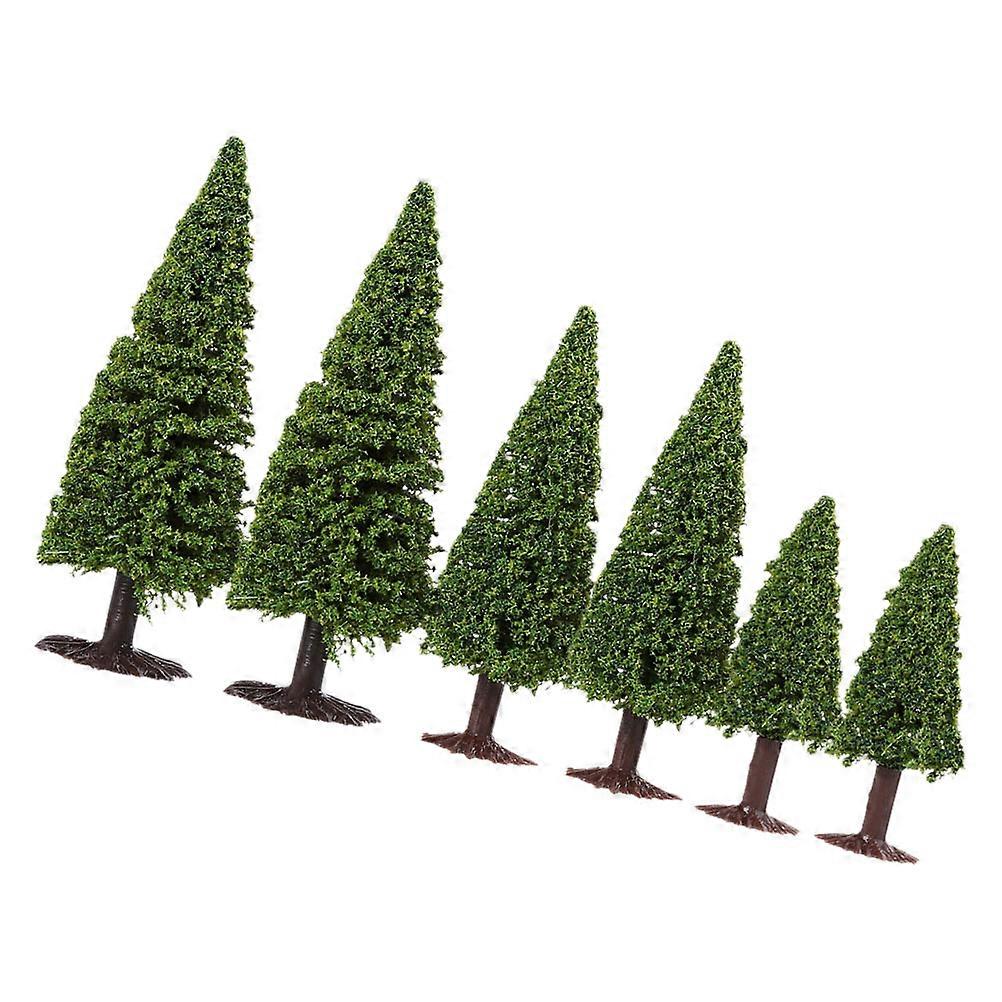 Mini Landscape Tree Miniature Scenery Model Diy Enthusiasts Sand Table Layout Sponge Texture 6Pcs