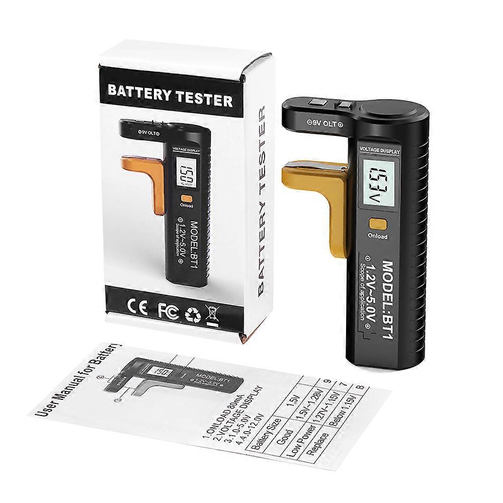 BT-1 Digital Battery Tester LCD Display 9V/1.5V/AA/AAA Universal Battery Tester Battery Capacity Tester Button Cell Volt Checker