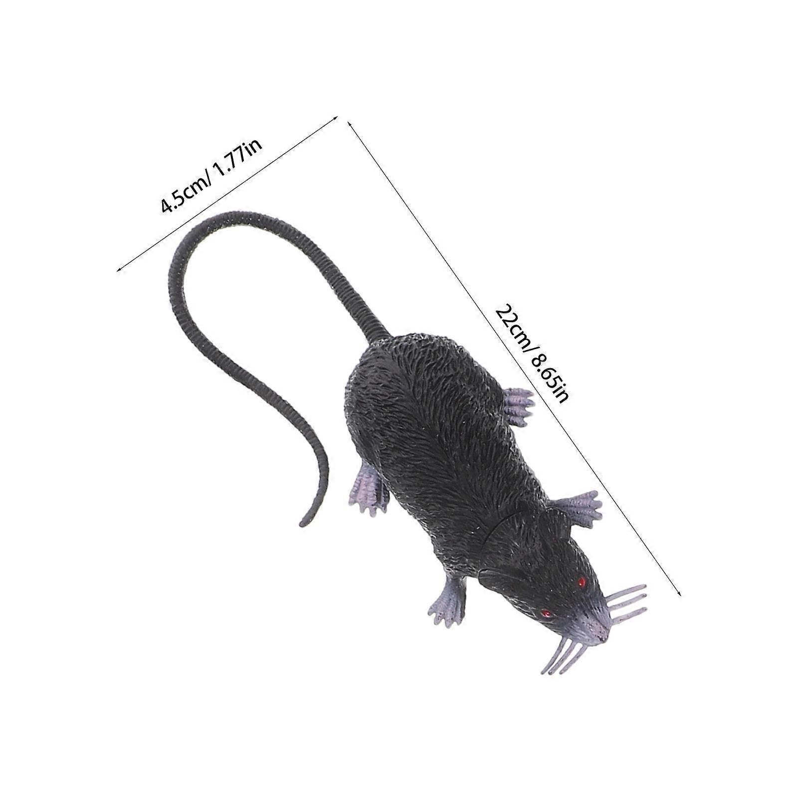 Plastic Rat Toy Realistic Halloween Mouse Models for Prank Fun 10Pcs