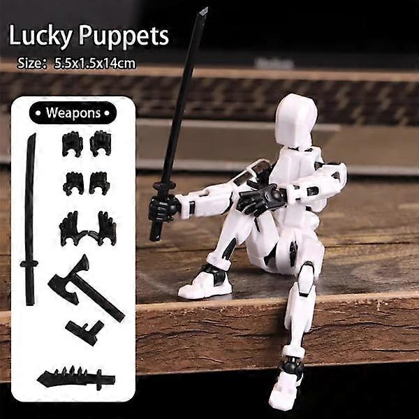 Titan 13 Action Figure T13 Model Figures 3D Printed Multi-Joint Movable Lucky 13 Action Figure Nova 13 Action Figure Dummy WHITE 14cm