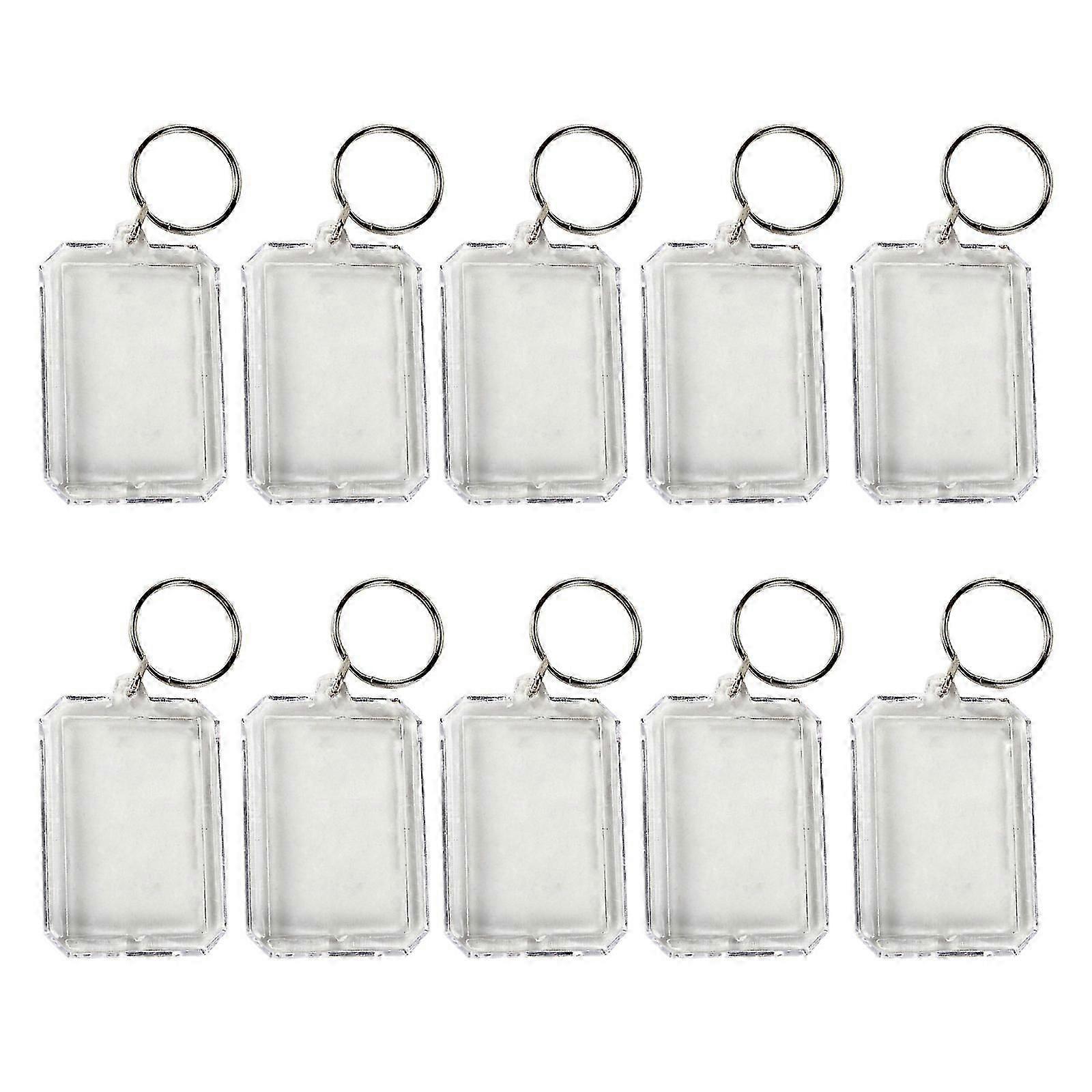 Clear Acrylic Picture Frame Keychain Various Shapes Blank Photo Keychains for Christmas Holiday Photo Display Supplies
