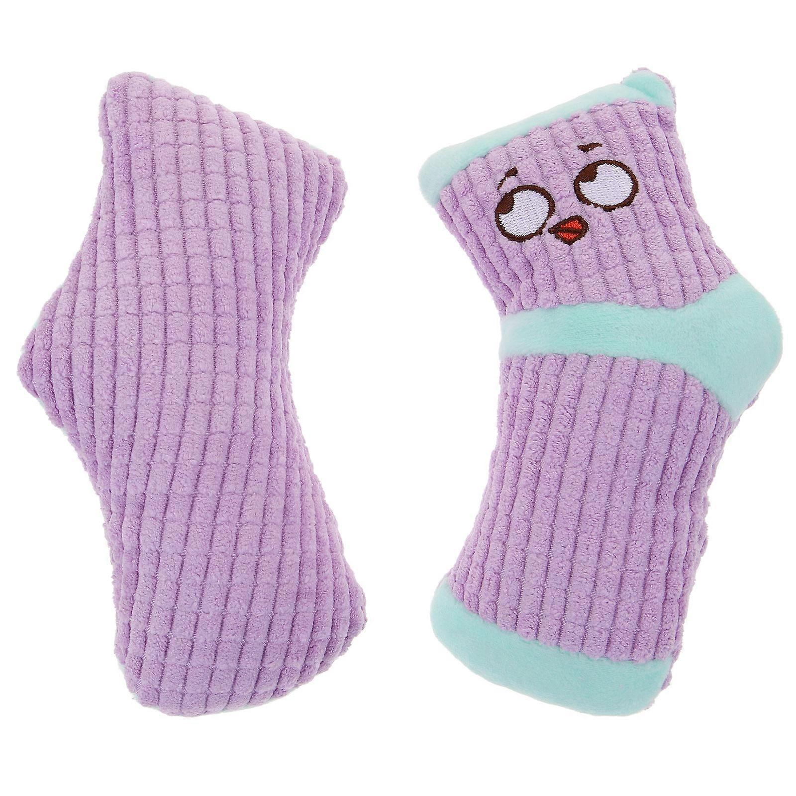 2Pcs Plush Dog Squeaky Toys for Chewing Assorted Color