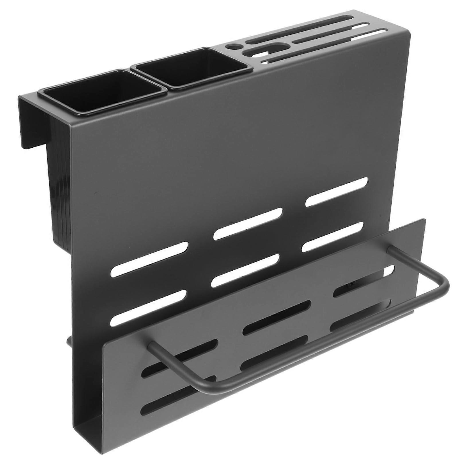 Wall Mounted Kitchen Organizer with Utensil Holder and Cutting Board Rack, Space Saving Design