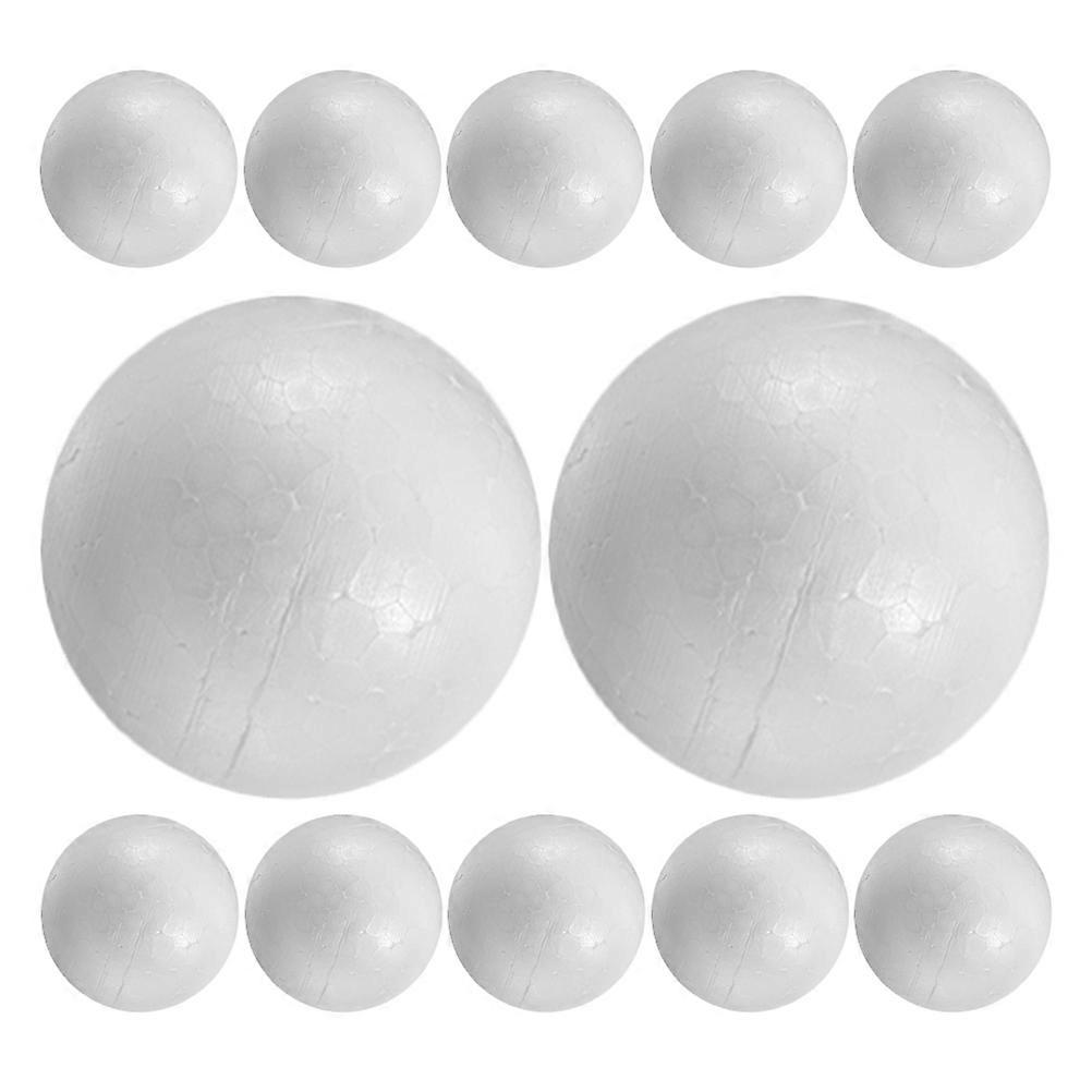 Round Foam Ball for DIY Crafts 12Pcs Solid White Balls for Kids Projects