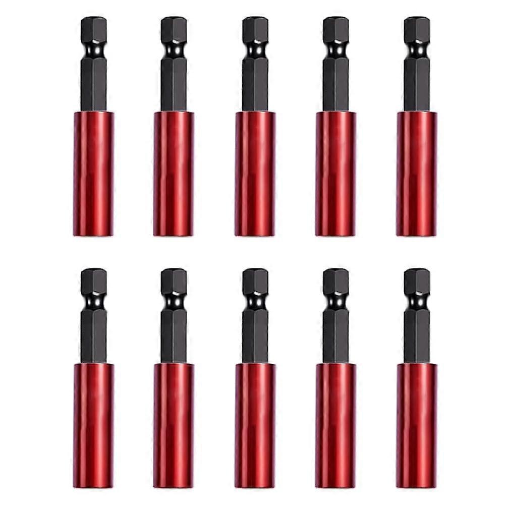 10PCS 60mm Magnetic Drill Bit Extension Set, 1/4 Inch Hex Shank Bit Holder S2 Steel for Impact Driver