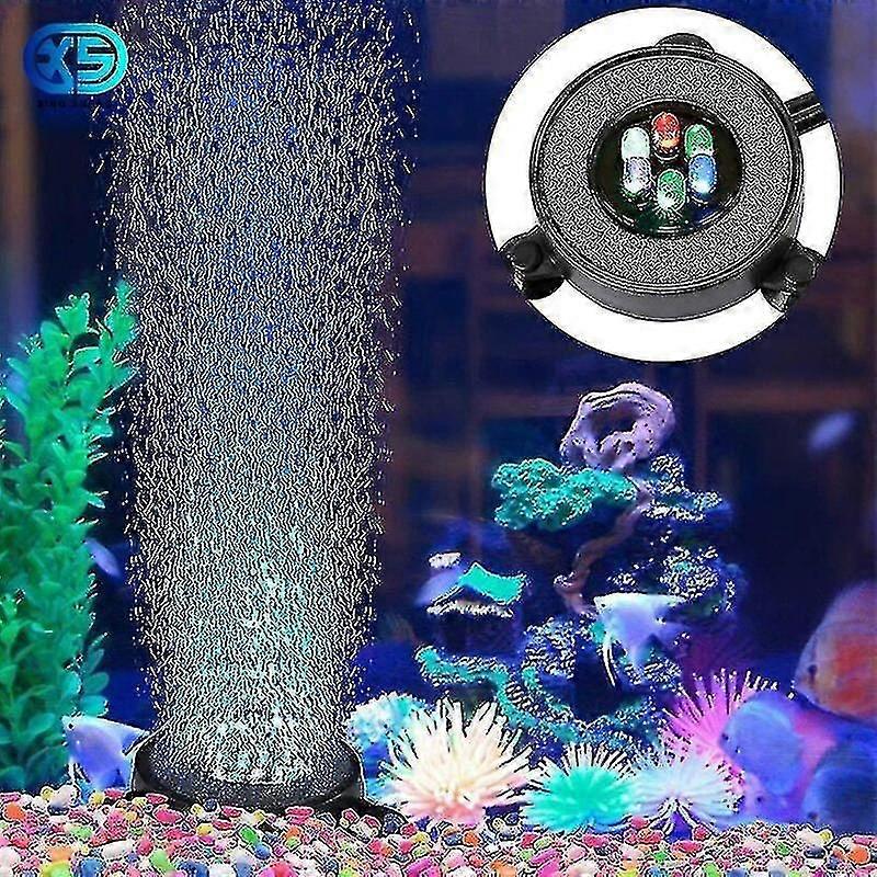 Underwater Submersible Fish Tank Light Color Changing Led Air Bubble Light Waterproof Aquarium Lamp