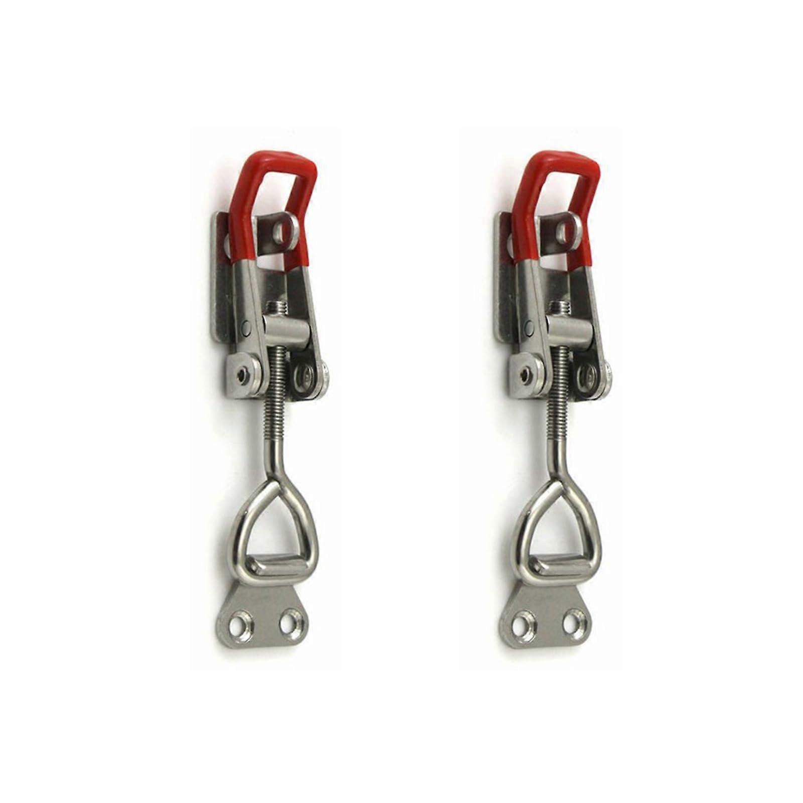 122mm Stainless Steel Toggle Latch Clamp, 2Pcs Quick Release Adjustable Clamp with Lock Ring for Cabinet Drawer