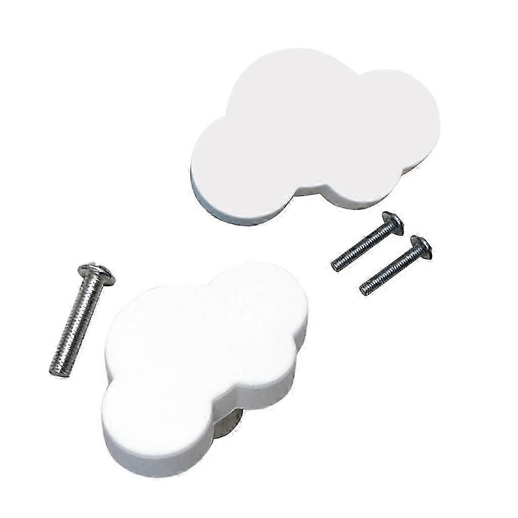 2pcs Kids Drawer Cabinet Pulls Knobs Cloud Shaped Furniture Handles
