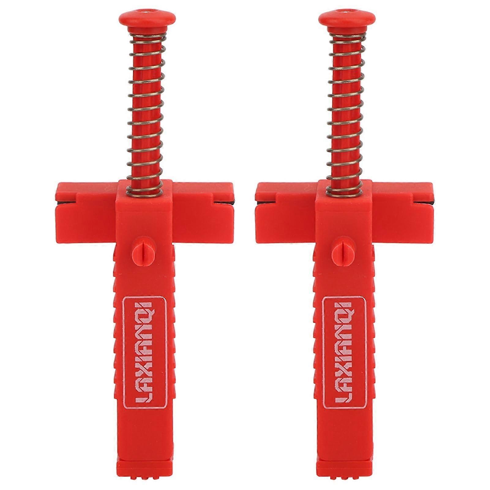 2PCS Brick Line Leveling Tool with Spring Clamp for Masonry Corner Alignment Red Plastic
