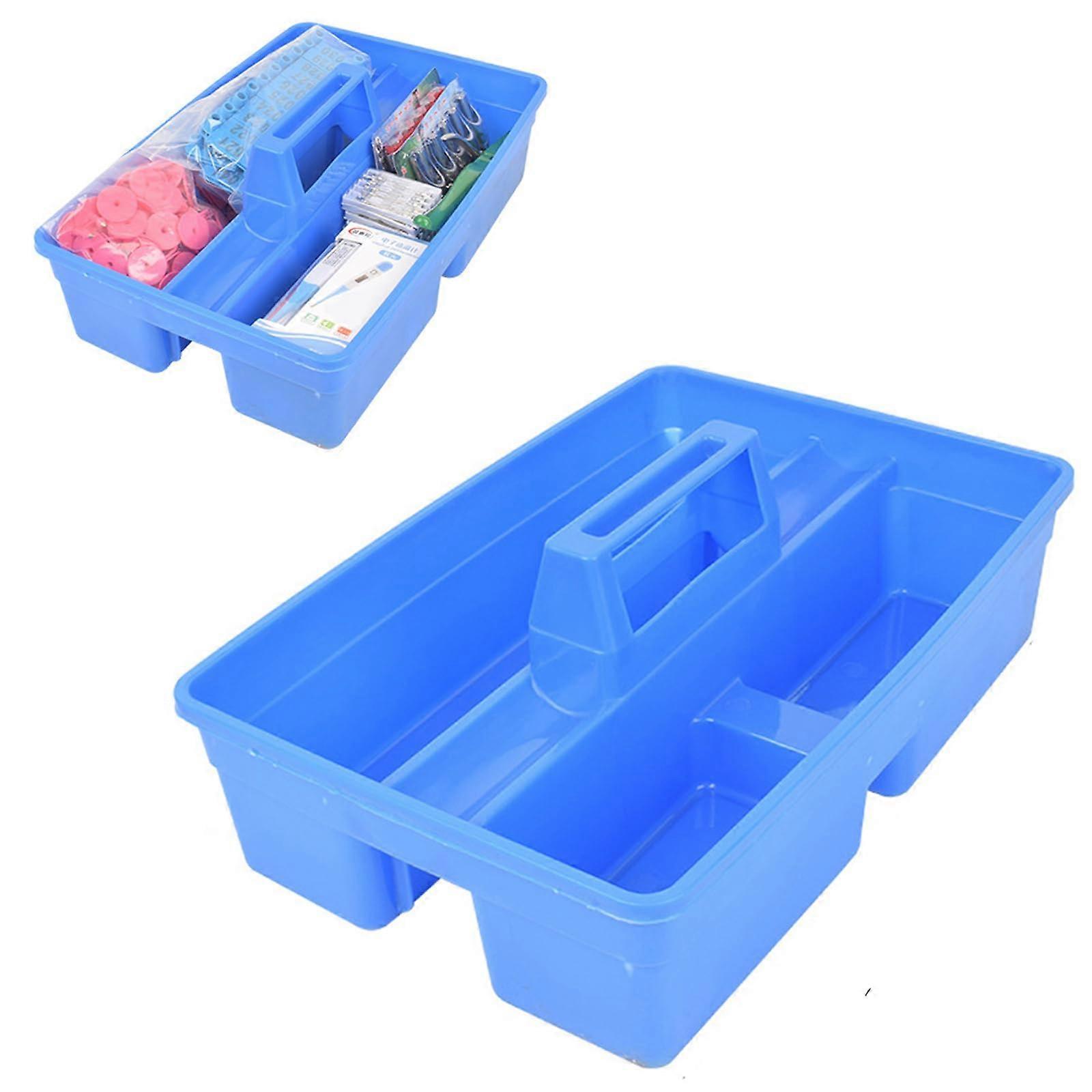 Tool Storage Caddy with Portable Handle, MultiPurpose Plastic Tool Box Tray for Easy Organizing