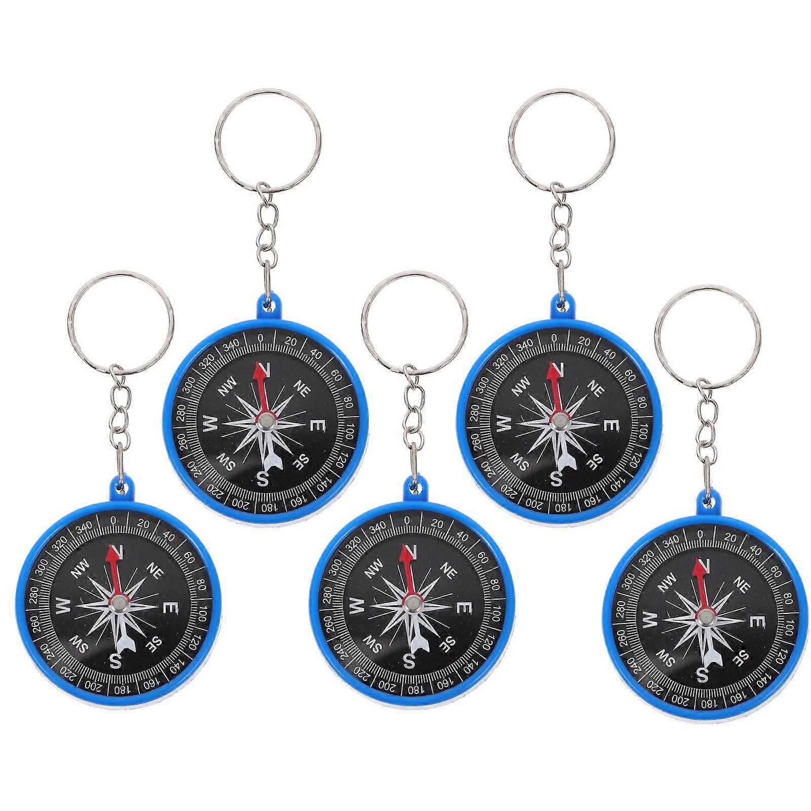 5PCS Kids Compass Colored Plastic Compass Tools Simple Teaching Accessories
