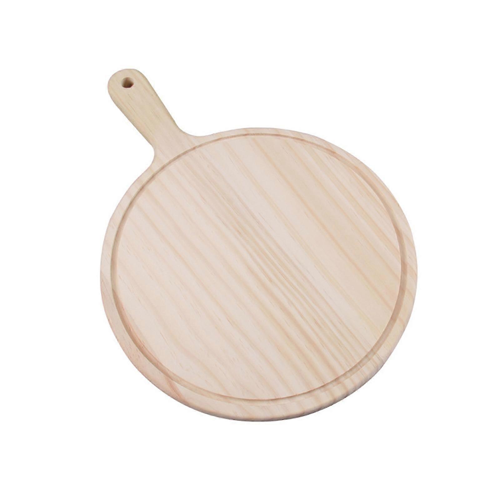 Tabla de pizza Premium con mango Tabla de cortar pan de queso de madera para pan
