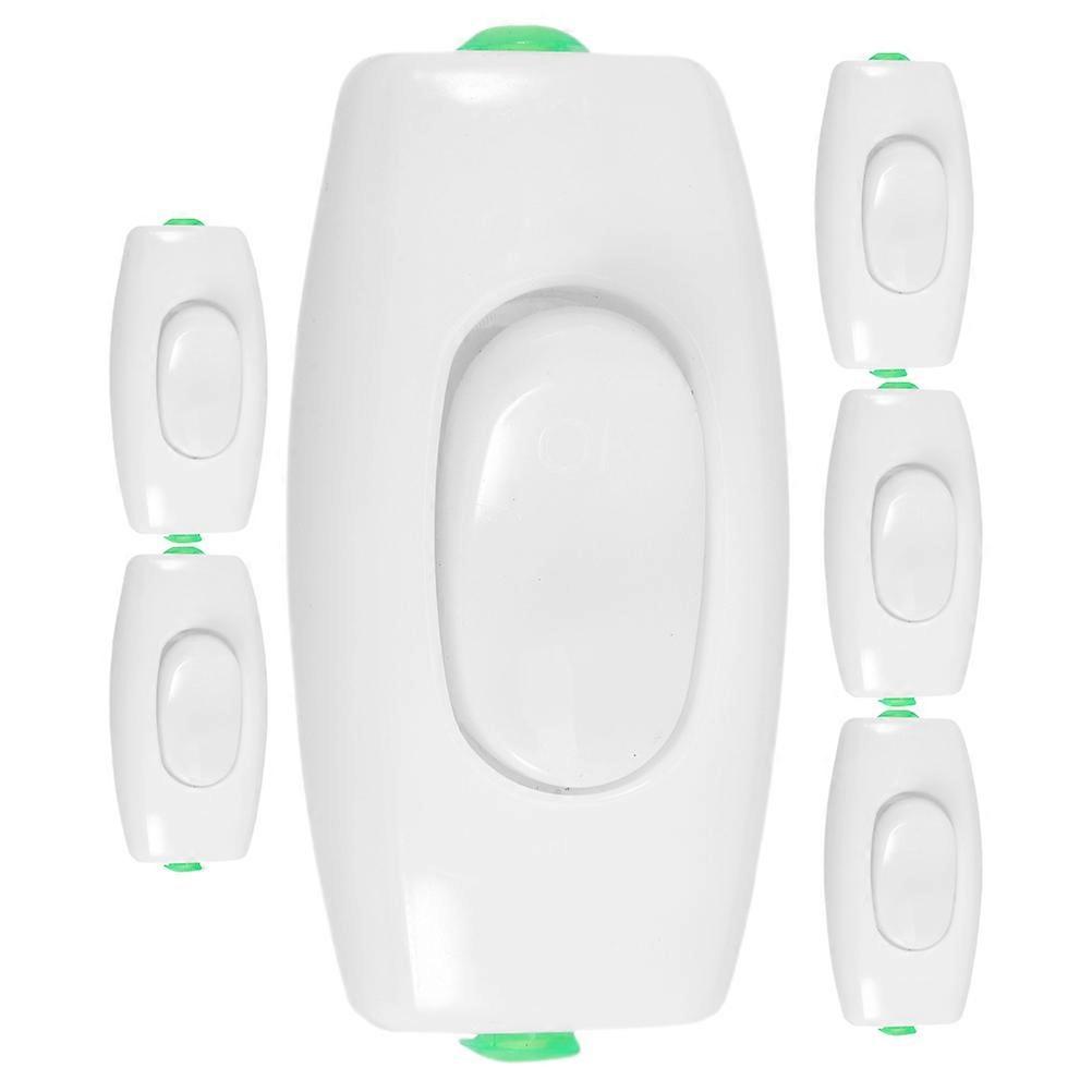 Electrical Rocker Switch Single Pole for Bedside Lamps 6Pcs